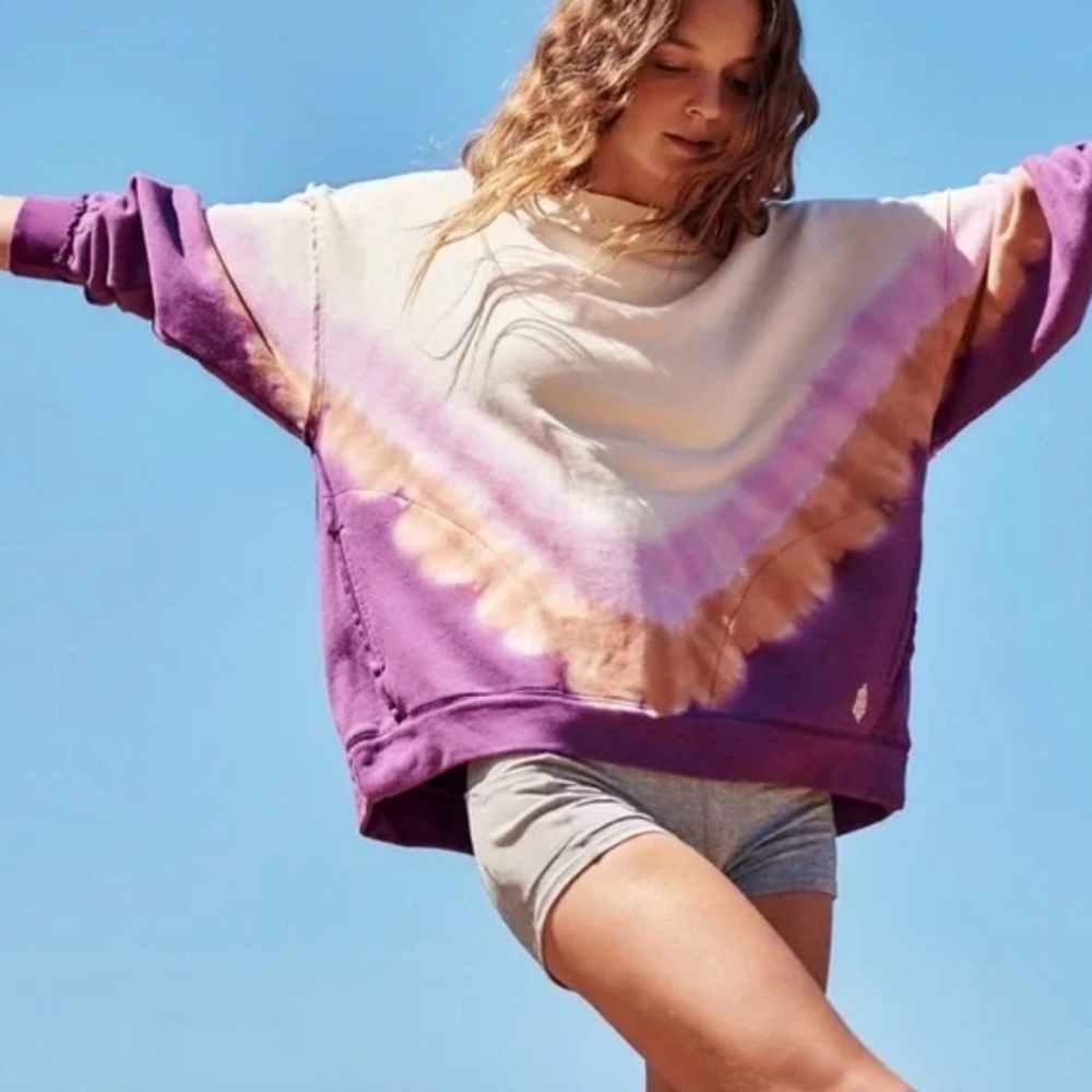 FP Movement by Free People Ombre Metti crew neck tie dye sweatshirt XS